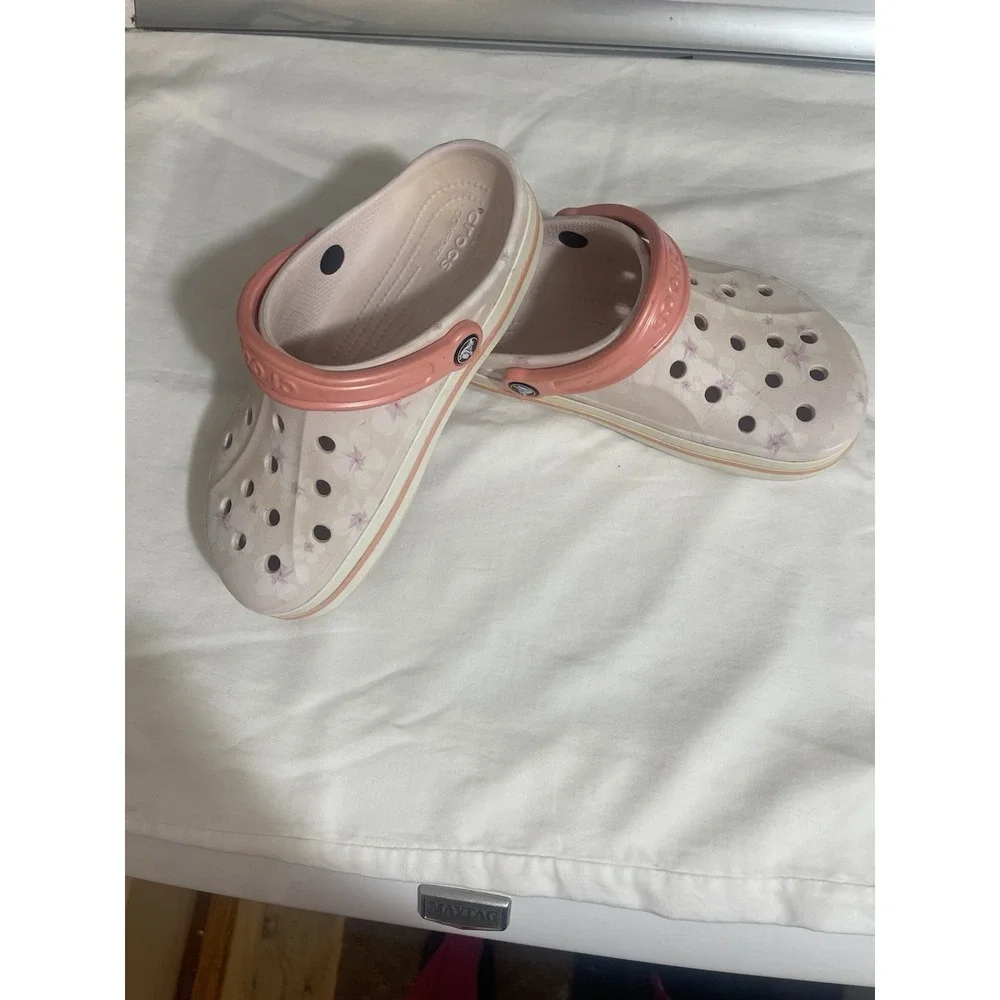 Women's Floral Slip-On Comfort Clogs - Pink/Peach